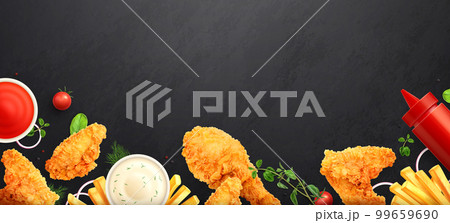Fast Food Chalkboard Background 99659690