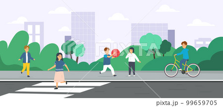 City Children Road Composition 99659705