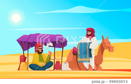Desert Cartoon Poster Desert Cartoon Poster 99660053