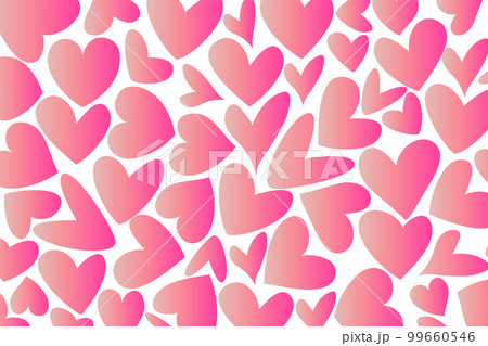 Background of pink hearts. valentine's day. Vector illustration on a white background. 99660546