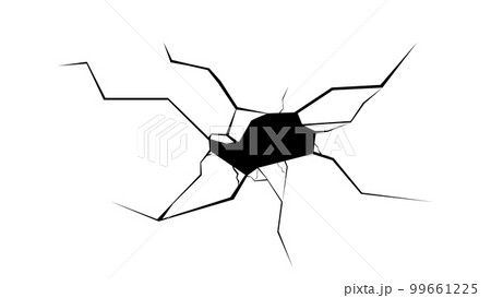 hand drawn cracked glass,wall,egg,ground in cartoon doodle style vector illustration 99661225