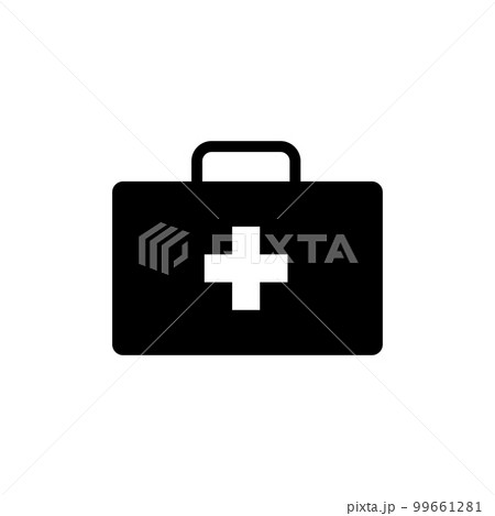First aid kit, ambulance emergency box, medical help suitcase. Healthcare, emergency concept. 3d vector icon. Cartoon minimal style. 99661281
