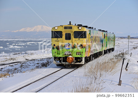 釧網本線　止別－浜小清水　JR北海道　キハ40-1720（旭川）　道北　流氷の恵み　流氷物語 99662351