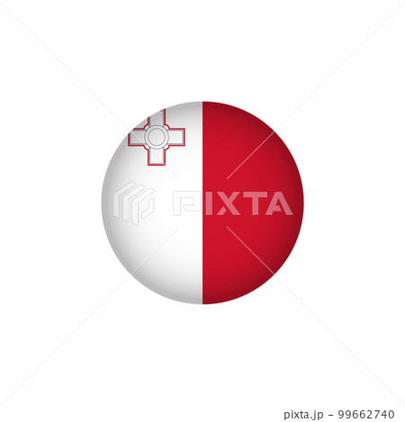 Malta Europe Flag Icon. European Country Circled Flag. Stock Vector Graphics Element 99662740