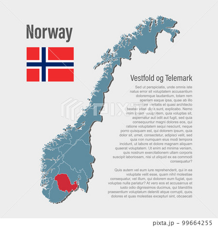 Vector map Norway, region Vestfold og Telemark 99664255