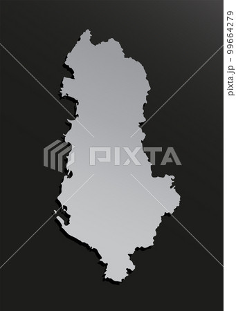 Vector map Albania silver material, Europe country 99664279