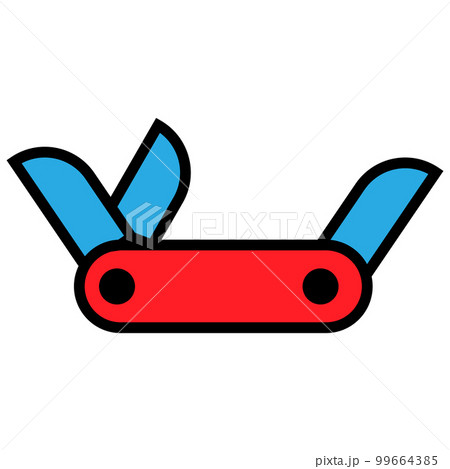 Swiss knife line icon isolated on white background. Black flat thin icon on modern outline style. Linear symbol and editable stroke. Simple and pixel perfect stroke vector illustration Swiss knife line icon isolated on white background. Black flat thin icon on modern outline style. Linear symbol and editable stroke. Simple and pixel perfect stroke vector illustration 99664385