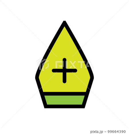 Papal hat line icon isolated on white background. Black flat thin icon on modern outline style. Linear symbol and editable stroke. Simple and pixel perfect stroke vector illustration Papal hat line icon isolated on white background. Black flat thin icon on modern outline style. Linear symbol and editable stroke. Simple and pixel perfect stroke vector illustration 99664390