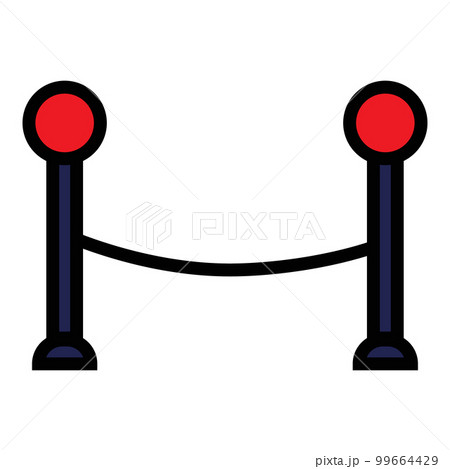 Retractable belt stanchion line icon isolated on white background. Black flat thin icon on modern outline style. Linear symbol and editable stroke. Simple and pixel perfect stroke vector illustration. Retractable belt stanchion line icon isolated on white background. Black flat thin icon on modern outline style. Linear symbol and editable stroke. Simple and pixel perfect stroke vector illustration. 99664429