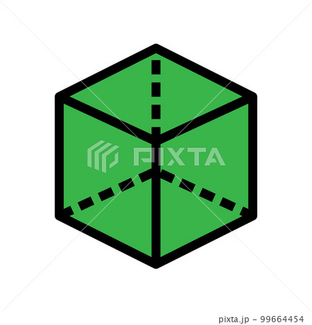 Edit cube line icon isolated on white background. Black flat thin icon on modern outline style. Linear symbol and editable stroke. Simple and pixel perfect stroke vector illustration. 99664454