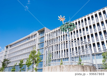 【大田公園】広場と大学の見える風景 99667869