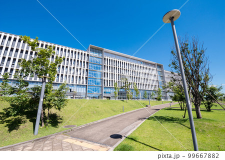 【大田公園】広場と大学の見える風景 99667882