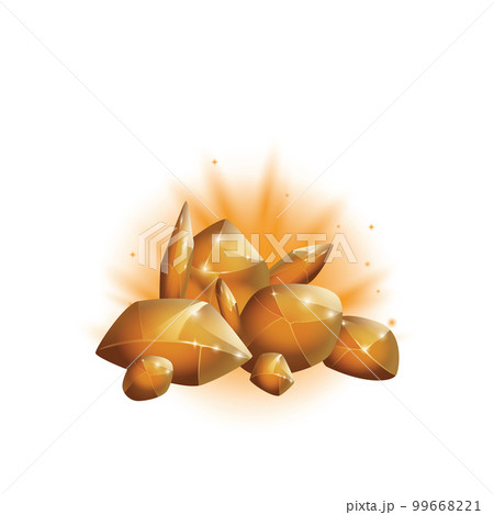 Crystals and natural minerals. Cartoon Magic Gemstones. Game assets. vector illustration 99668221