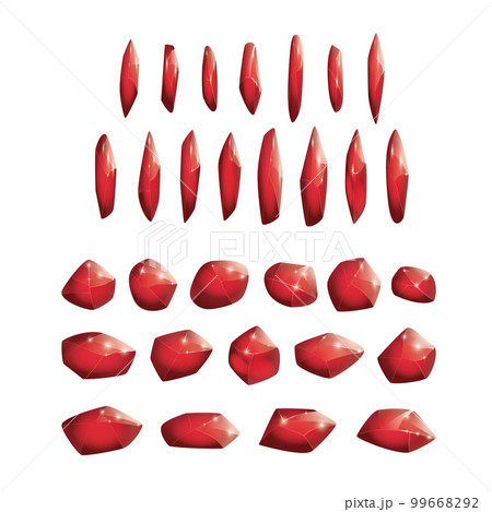 Crystals and natural minerals collection. Cartoon Magic Gemstones set. Game assets. vector illustration Crystals and natural minerals collection. Cartoon Magic Gemstones set. Game assets. vector illustration 99668292
