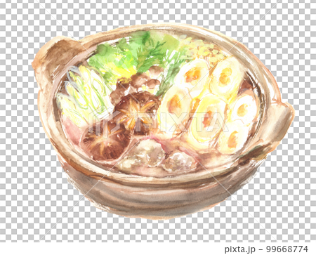 水彩で描いたきりたんぽ鍋のイラスト 水彩で描いたきりたんぽ鍋のイラスト 99668774