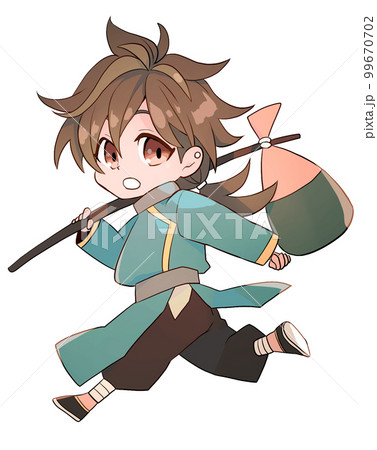 旅をするチャイナ君デフォルメイラスト 99670702