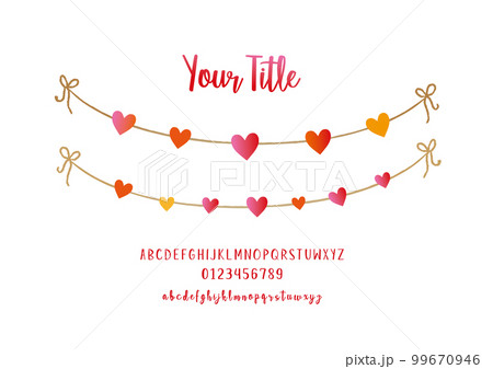 デザインの小ネタ 見出しのあしらい ナチュラルなハートのガーランド デザインの小ネタ 見出しのあしらい ナチュラルなハートのガーランド 99670946