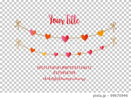 デザインの小ネタ 見出しのあしらい ナチュラルなハートのガーランド デザインの小ネタ 見出しのあしらい ナチュラルなハートのガーランド 99670946