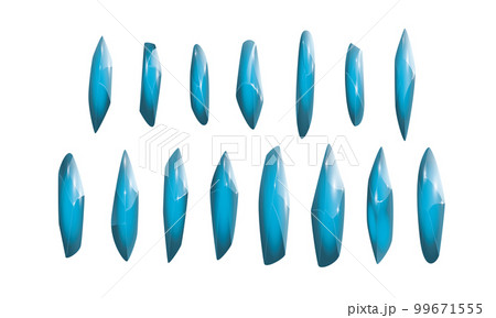 Crystals and natural minerals collection. Cartoon Magic Gemstones set. Game assets. vector illustration 99671555