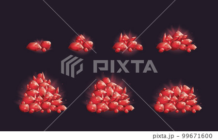 Crystal gems collection, Cartoon Magic gemstones and Natural minerals, Trophy game assets. vector illustration Crystal gems collection, Cartoon Magic gemstones and Natural minerals, Trophy game assets. vector illustration 99671600