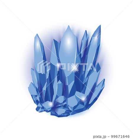 Crystal gems game assets collection, Cartoon Magic gemstones and Natural minerals, vector illustration 99671646