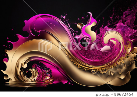 Viva magenta abstract psychic wave background. 99672454