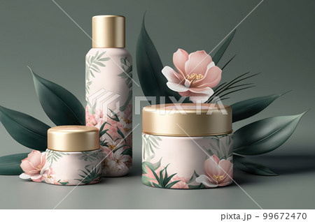 Cosmetics mockup minimal product trendy chic design background. Cosmetics mockup minimal product trendy chic design background. 99672470