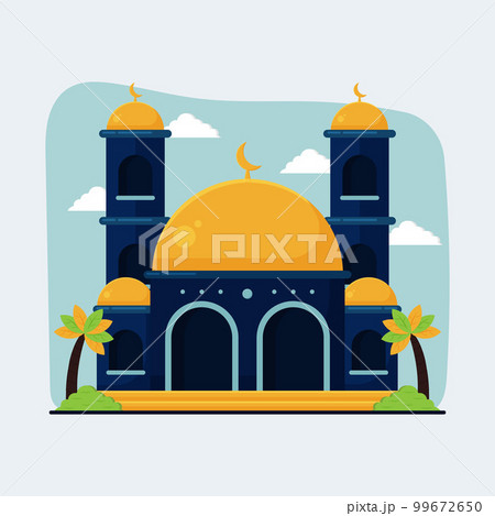 Illustration of Islamic Building Mosque in Flat Illustration Illustration of Islamic Building Mosque in Flat Illustration 99672650
