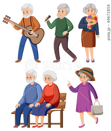 Set of old people characters Set of old people characters 99672859