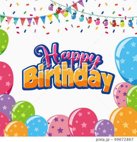Happy Birthday message for banner or poster design 99672867