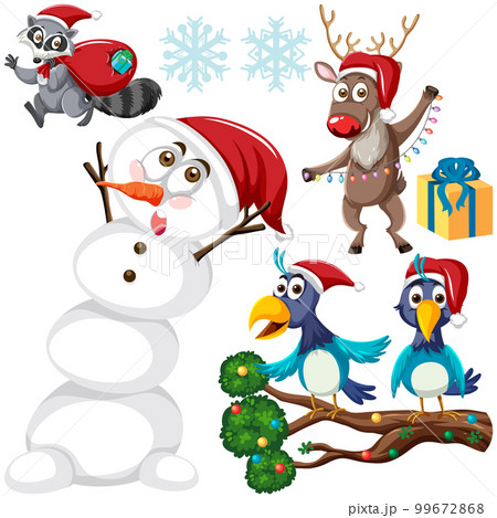 Set of Christmas element 99672868