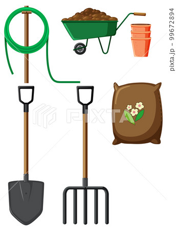 Set of gardening tools and equipment 99672894