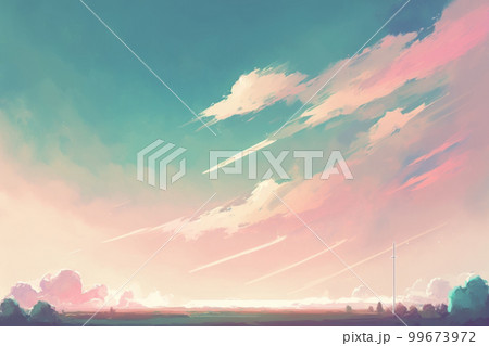 Watercolor style of sky sweet color background 99673972