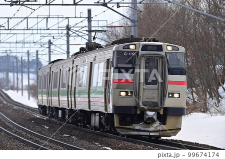 千歳線　島松ー北広島　JR北海道　731系　G-119編成（札幌） 99674174