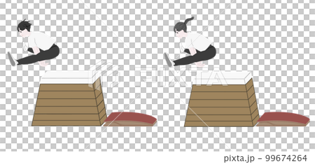 Student jumping vaulting box 01 Student jumping vaulting box 01 99674264