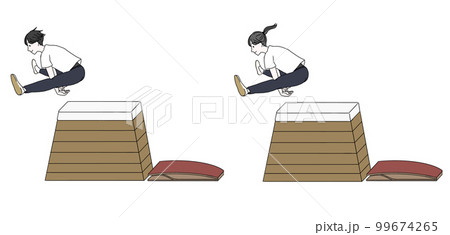 跳び箱をとぶ学生01 99674265