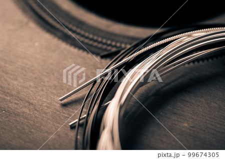 abstract guitar strings 99674305