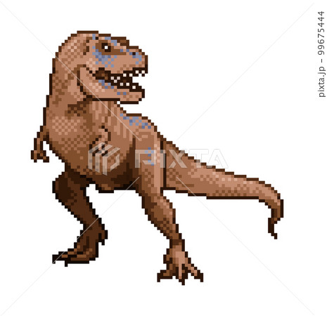 ティラノサウルスのピクセルアートのイラスト素材 [99675444] - PIXTA