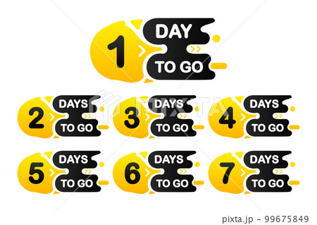 Countdown days to go event. Banner sale. Time countdown. There are nine, eight, seven, six, five, four, three, two, and one days to go. Vector illustration. Countdown days to go event. Banner sale. Time countdown. There are nine, eight, seven, six, five, four, three, two, and one days to go. Vector illustration. 99675849