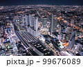 名古屋　空撮　夜景　ヘリ　ライトアップ 99676089