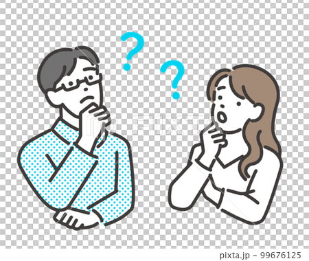 Vector illustration material of a couple with troubles / family / couple 99676125