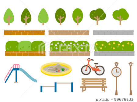 公園のイラスト　素材セット 99676232