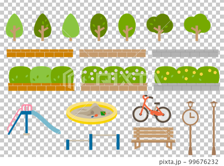 公園のイラスト　素材セット 99676232