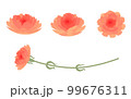 カーネーションのイラストパーツセット 99676311