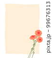 母の日向け　カーネーションのイラスト付きメッセージカードテンプレート 99676313