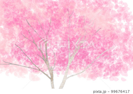 桜の木 パステル画 How to draw a cherry blossom tree tunnel with soft pastels