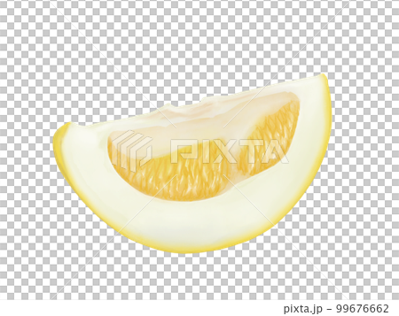 Realistic illustration material of Banpeiyu cut into wedges (watercolor) 99676662