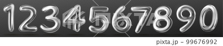 Set of silver chrome 0 to 9 numbers Set of silver chrome 0 to 9 numbers 99676992