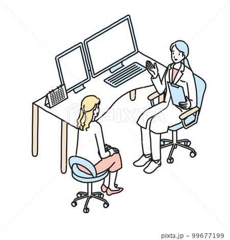 診察を受ける若い女性 99677199