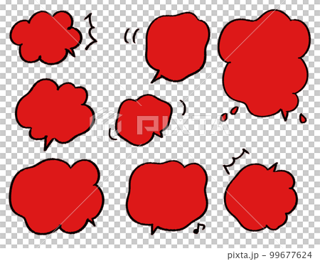 Expressive speech bubble set Expressive speech bubble set 99677624